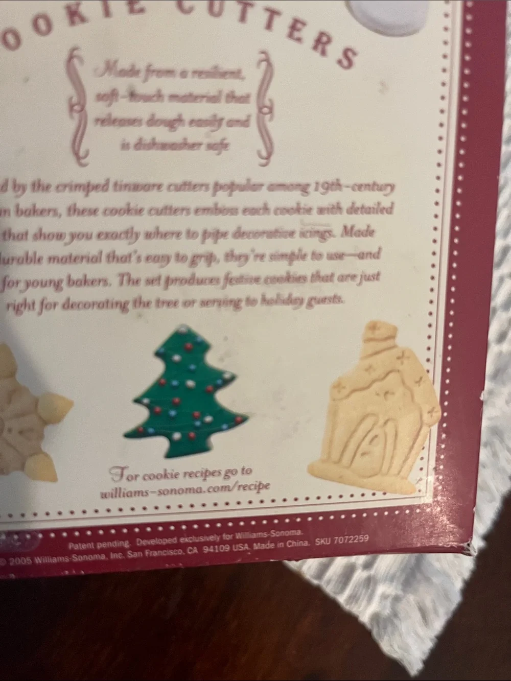 William Sonoma Christmas cookie cutters